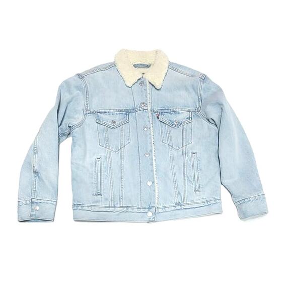 Levi's X Google Commuter Jacquard Denim Trucker jacket women's large Rare - Picture 1 of 11
